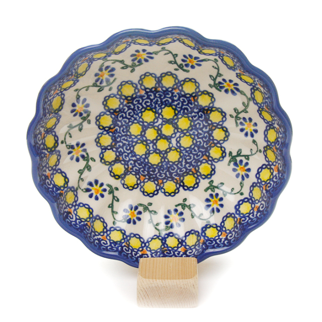 ポーランド陶器  	菊鉢φ16cm