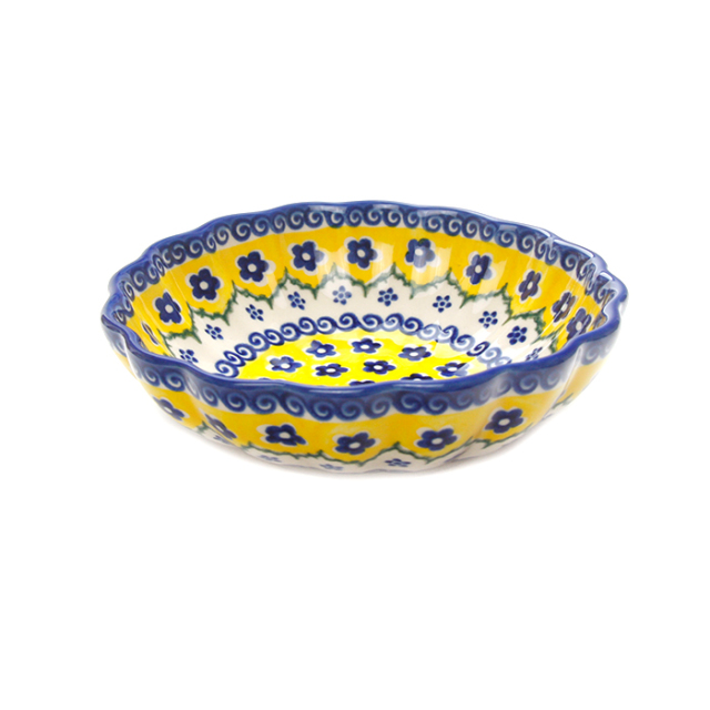 ポーランド陶器  	菊鉢φ16cm