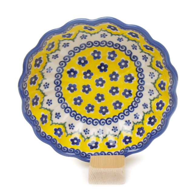 ポーランド陶器  	菊鉢φ16cm