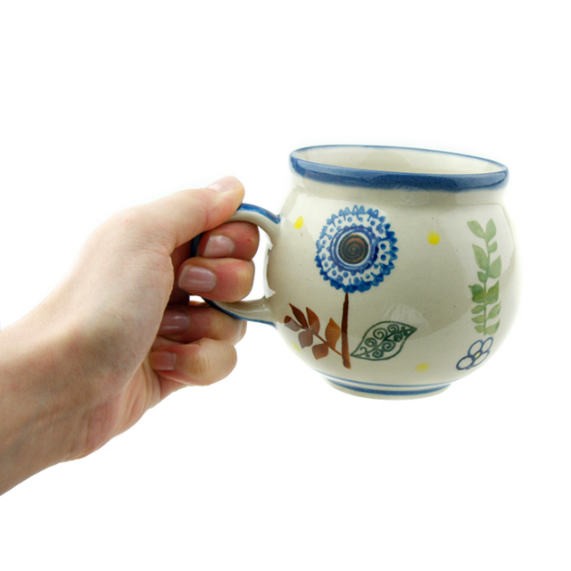 ポーランド陶器　ポーリッシュマグ・大