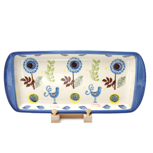 ポーランド陶器　スクエアトレイ