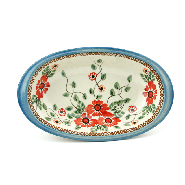 ポーランド陶器　オーブン皿・オーバル・S