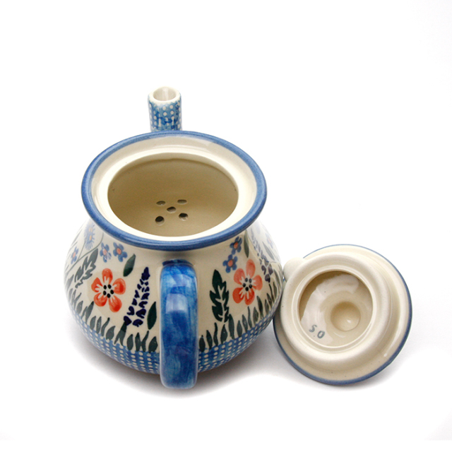 ポーランド陶器　ティーポット・小