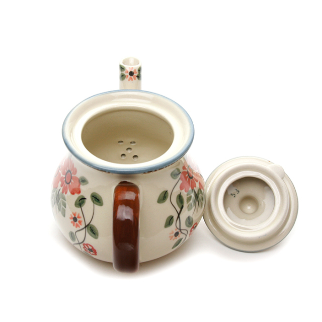 ポーランド陶器　ティーポット・小