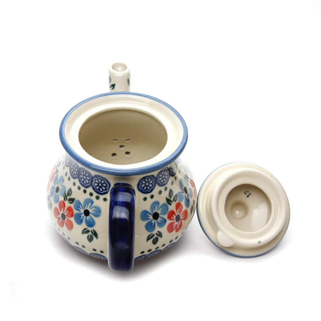 ポーランド陶器　ティーポット・小