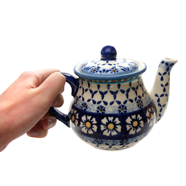 ポーランド陶器　ティーポット・小