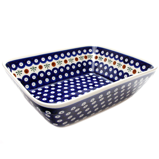 ポーランド陶器 オーブン皿・大