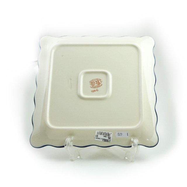 スクエアプレート・大・ポーリッシュポタリー(ポーランド食器)