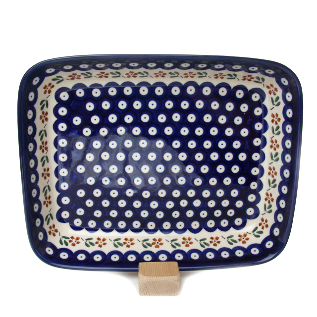 ポーランド陶器　オーブン皿・スクエア・大