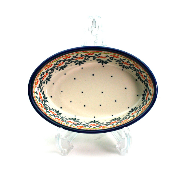 オーブン皿・オーバル（ミニ）ポーリッシュポタリー(ポーランド食器)