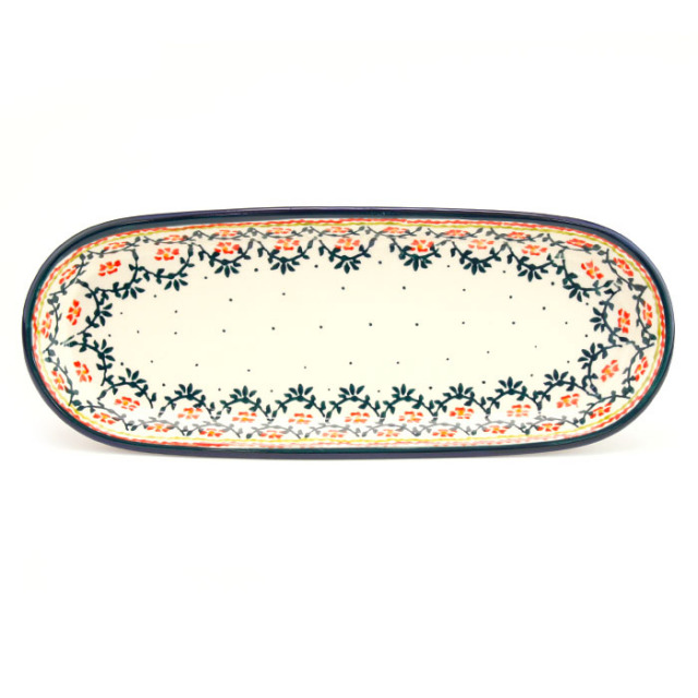 ポーランド陶器　オーバルトレイφ28cm×11cm