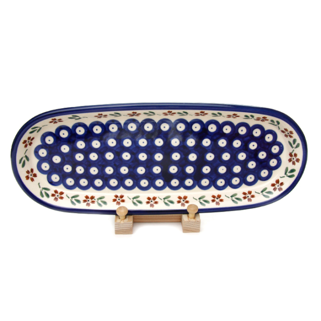 ポーランド陶器 オーバルトレイ