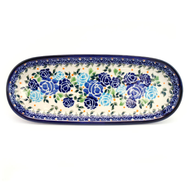 ポーランド陶器　オーバルトレイφ28cm×11cm