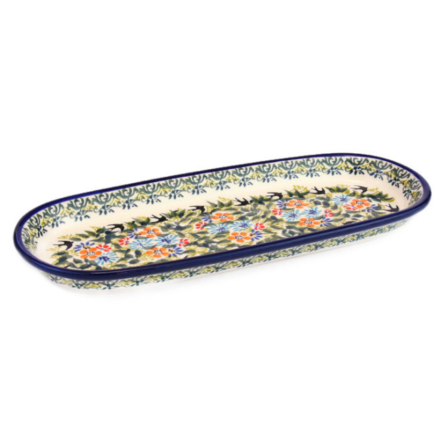 ポーランド陶器　オーバルトレイφ28cm×11cm