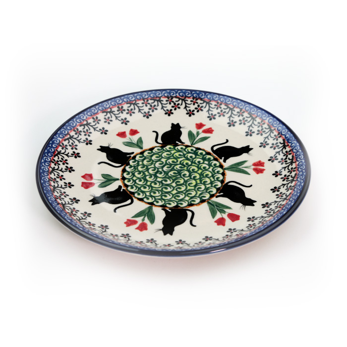 桜 ポーリッシュポタリー 平皿(φ17.5cm)ポーリッシュポタリー(ポーランド食器)