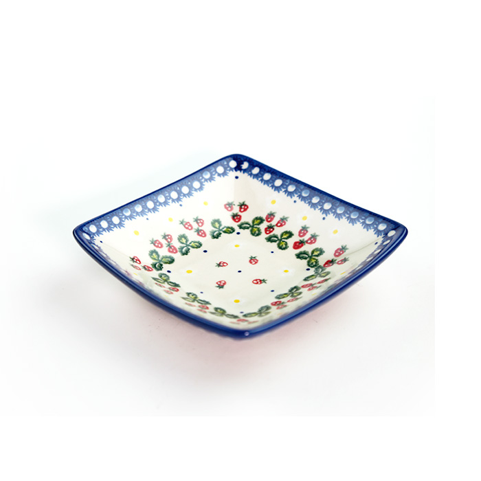 【美品】  プリンセス ボウル スクエア 21 スクエアボウル・ポーリッシュポタリー(ポーランド食器)