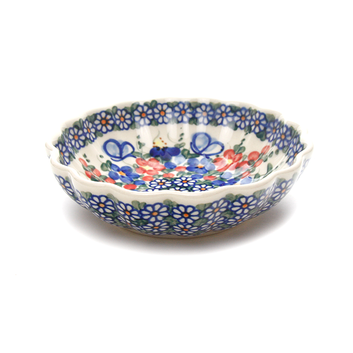 ポーランド陶器  	菊鉢φ16cm