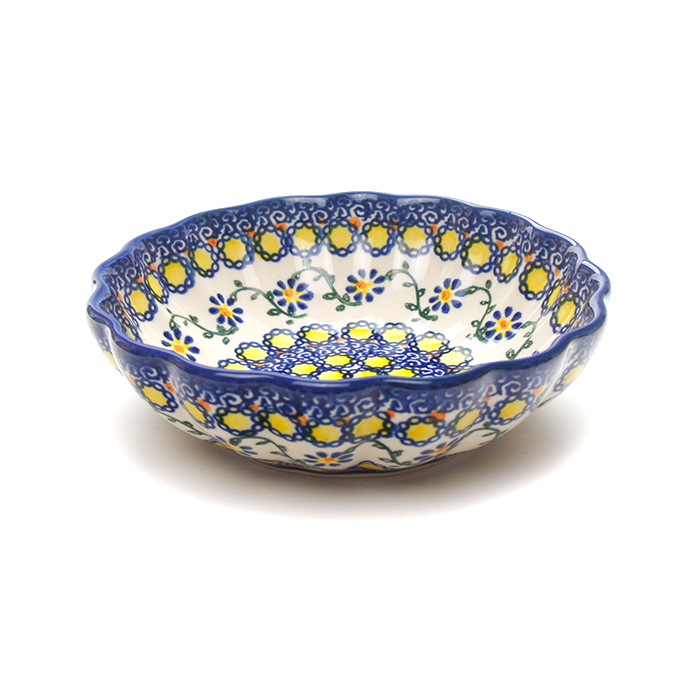 ポーランド陶器  	菊鉢φ16cm