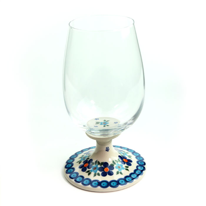 ポーリッシュポタリー ポーランド食器 VENA ベナ ヴェナ 脚つき グラス