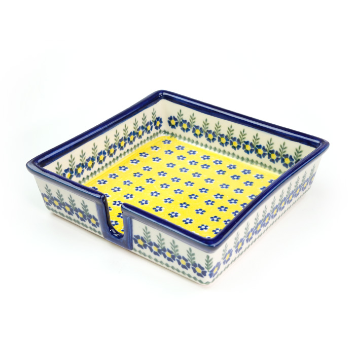 ペーパーナプキンホルダー・ポーリッシュ・ポタリー（ポーランド食器）