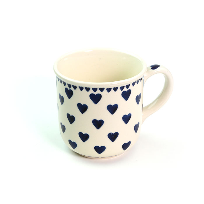 ❶ポーランド食器★マグカップ4点セット★ポーリッシュポタリー★ブルー ➀ポーランド食器☆マグカップ4点セット☆ポーリッシュポタリー