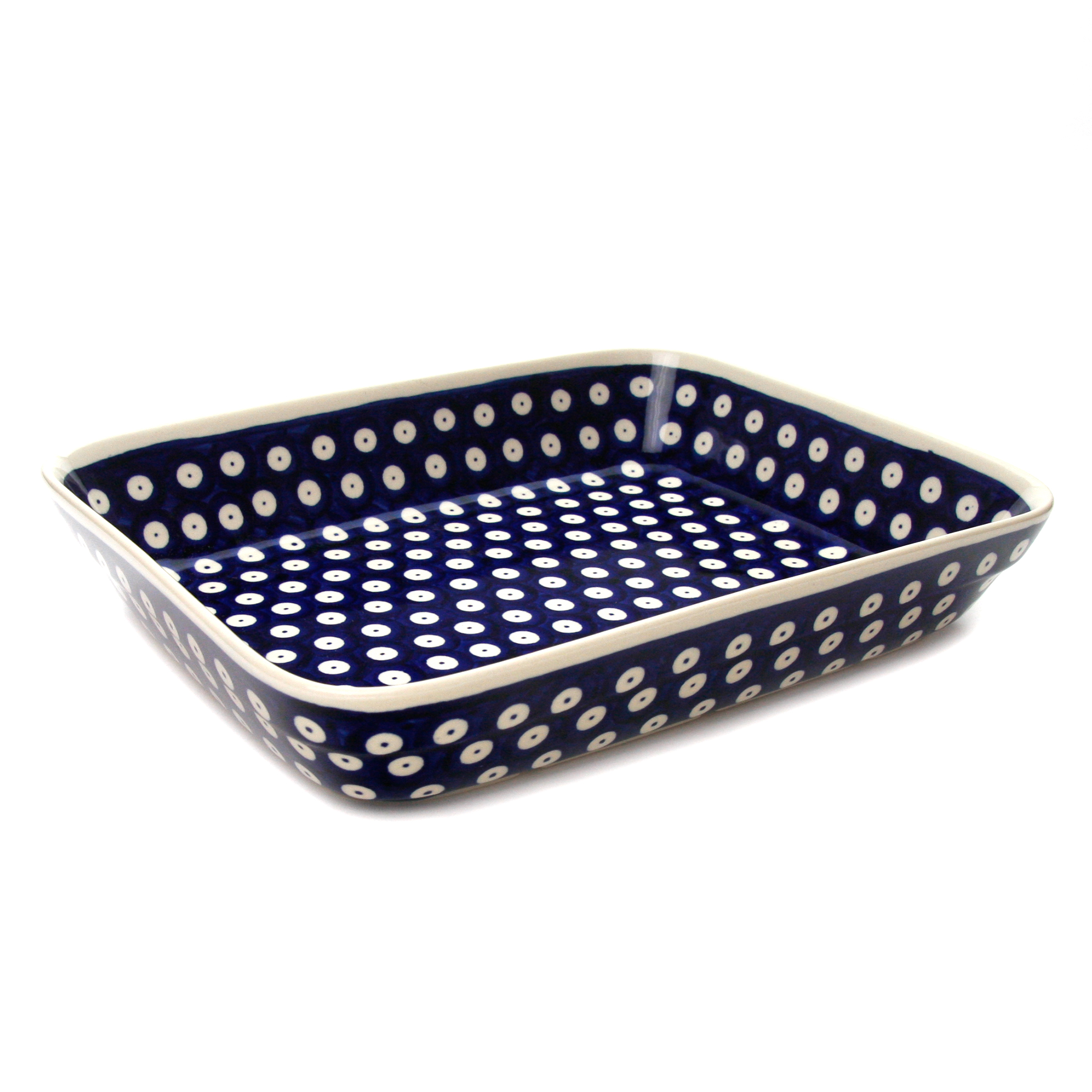 オーブン皿・スクエア・大・ポーリッシュポタリー(ポーランド食器)