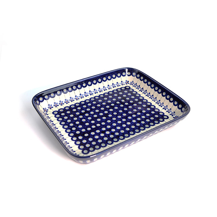 オーブン皿・スクエア・大・ポーリッシュポタリー(ポーランド食器)