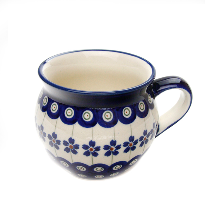 Polish Pottery - ポーリッシュポタリー　ザグワディ　ロイヤル柄マグカップ大 ポーリッシュマグ・大 ポーリッシュポタリー(ポーランド食器)
