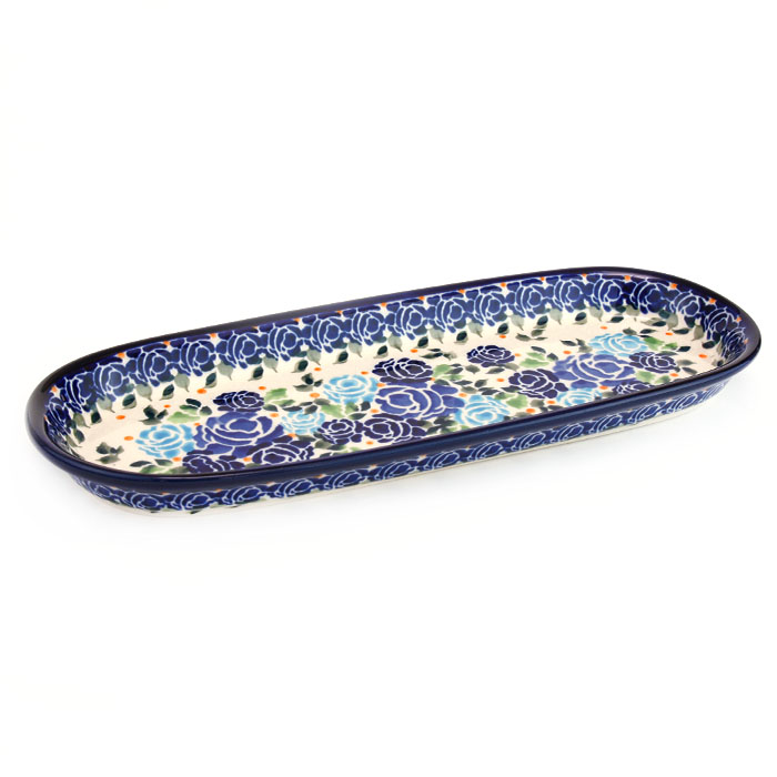 ポーランド陶器　オーバルトレイφ28cm×11cm