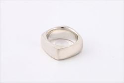 シルバースクエアピンキーリング