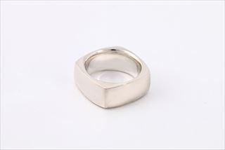 シルバースクエアピンキーリング