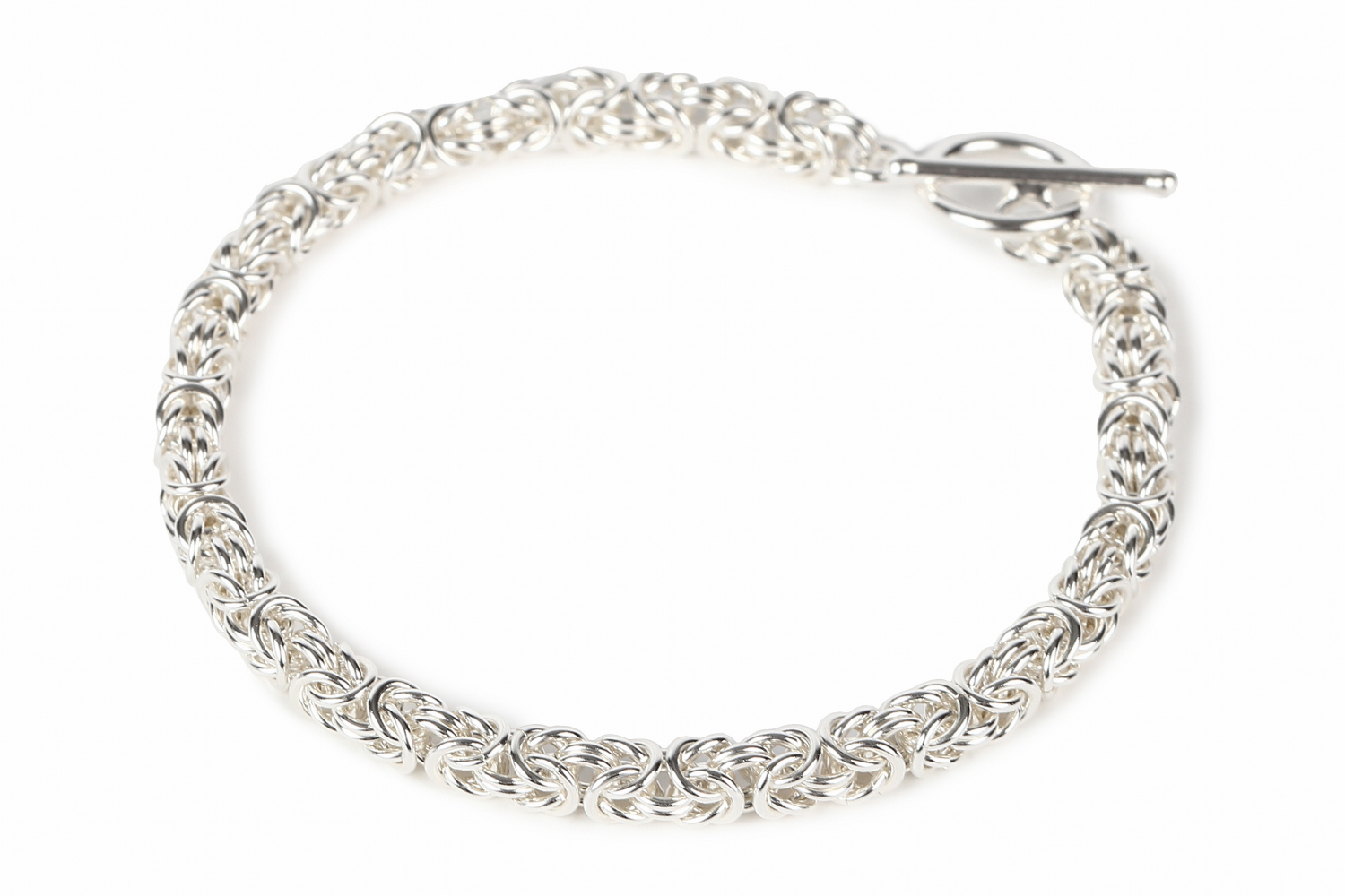 シルバービザンチンブレスレット　0.8-4.5 S