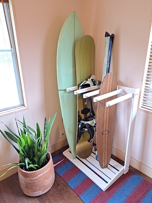 新品 アルミ製ボードラック サーフボードラック スノボーラック 6収納