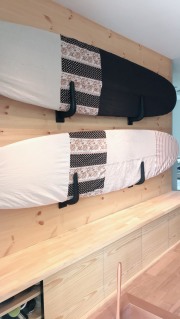 サーフボードラック壁付け