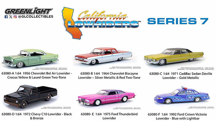 グリーンライト 1/64 カリフォルニア ローライダー シリーズ 5 1BOX 6台入