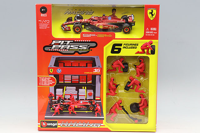 ブラゴ 1/43 フェラーリ PIT PASSセット 2024 F1 SF-24 #55 C.サインツ