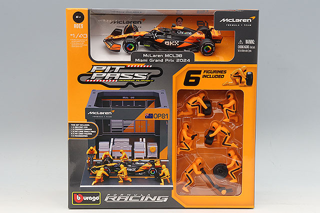 ブラゴ 1/43 マクラーレン F1 チーム PIT PASS セット 2024 F1 MCL38