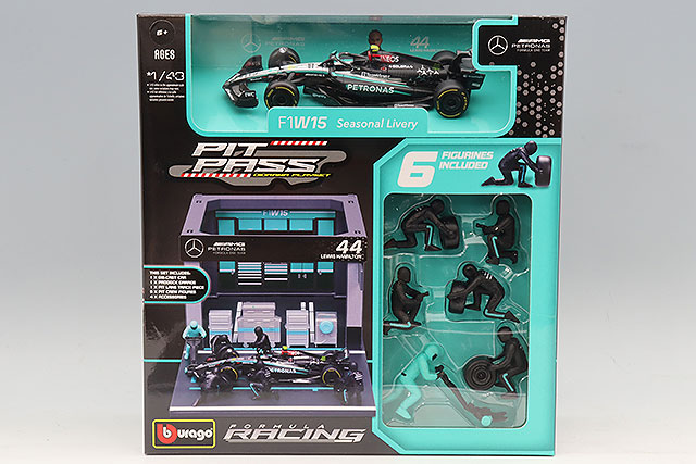 ブラゴ 1/43 メルセデス AMG ペトロナス F1チーム PIT PASS セット