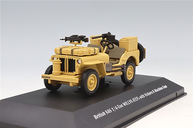 Militaria 1/43 ウィリス ジープ 1/4t ヴィッカースK機関銃 イギリス軍 SAS