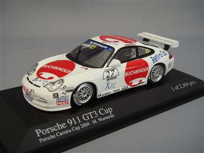 ・ミニチャンプス 1/43 ポルシェ 911 GT3 カップ BUCHBINDER 2004 ポルシェ カレラ カップ #27 M.WARNEECKE