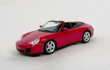 ・ミニチャンプス 1/43 ポルシェ 911 S4 カブリオレ 2003 レッド