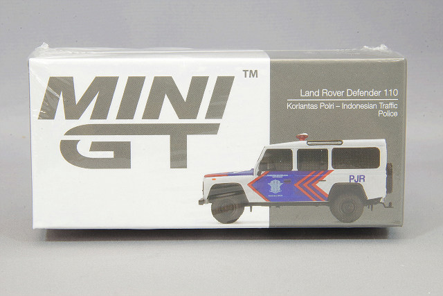 ,TSM ミニGT 1/64 ランドローバー ディフェンダー 110 Korlantas インドネシア国家交通警察 (右ハンドル) インドネシア限定
