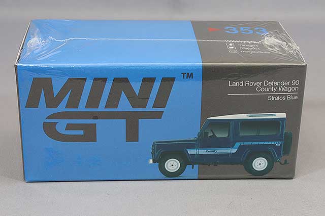 MINI GT Land Rover Defender 90 ストラトスブルー Land Rover Defender 90 - County Wagon Diecast Model