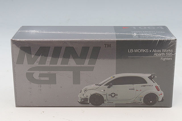 TSM ミニGT 1/64 アバルト 595 LB-WORKS x Abas Works ガラ ホワイト