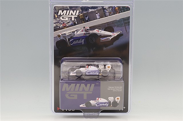 TSM ミニGT 1/64 トールマン TG184 F1 1984 モナコGP 2位入賞車 #19 A.セナ