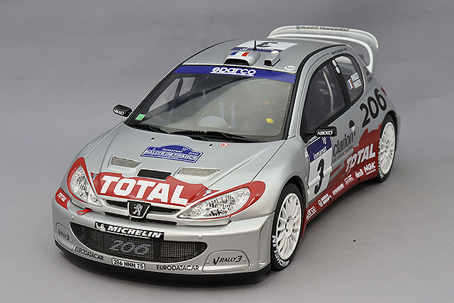 オットー 1/18 プジョー 206 WRC 2002 ツールドコルス ラリー ウィナー