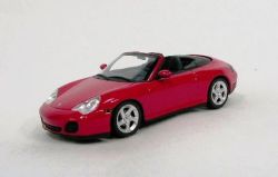 ・ミニチャンプス 1/43 ポルシェ 911 S4 カブリオレ 2003 レッド