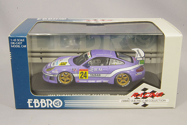 ,エブロ 1/43 JCM タイサン ポルシェ 911 GT3 R 2001 JGTC #24 松田秀士/西澤和之