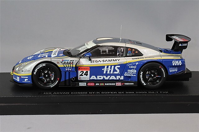 エブロ 1/43 HIS コンドー GT-R 2009 スーパーGT GT500 第7戦 富士 #24  