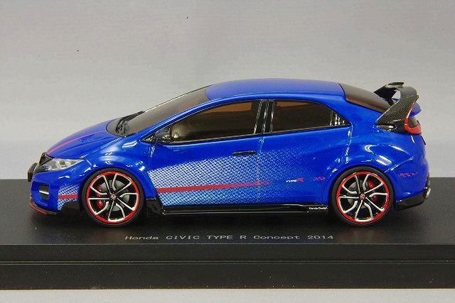 エブロ 1/43 ホンダ シビック タイプR コンセプト 2014 ブルー